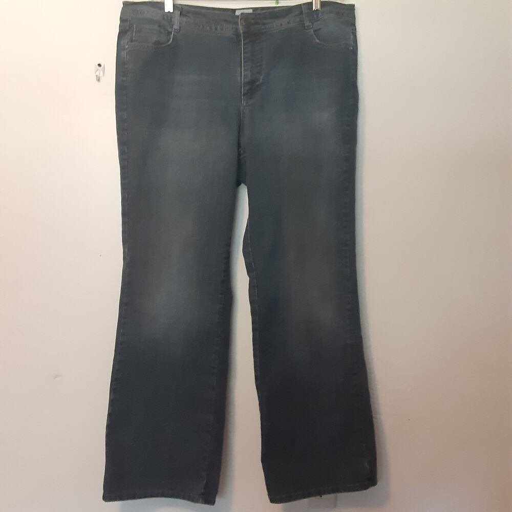 JMS Jeans Womens 20W Bootcut High-Rise Medium Blue Stretch Distressed